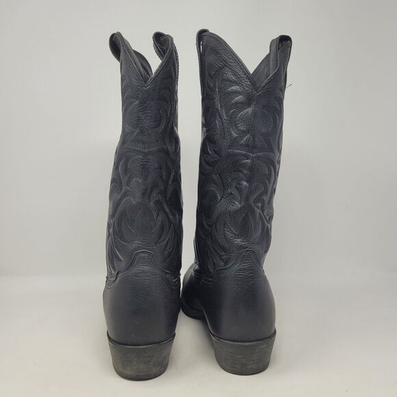 Ariat Boots Mens 9.5D Black Deertan Leather Heritage R Toe Western 10002218 - Picture 4 of 10
